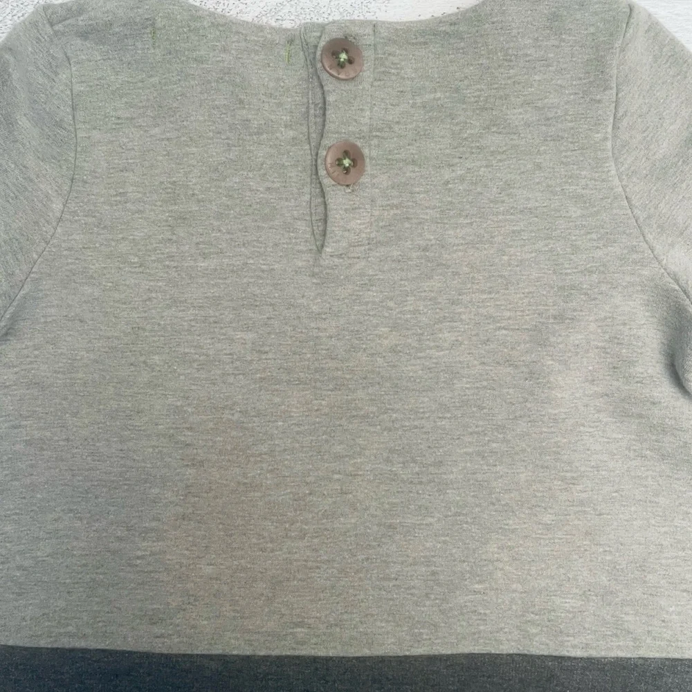 Morgan & Milo Girls 100% Cotton Gray Stripe Dress Size 5 - Picture 6 of 8